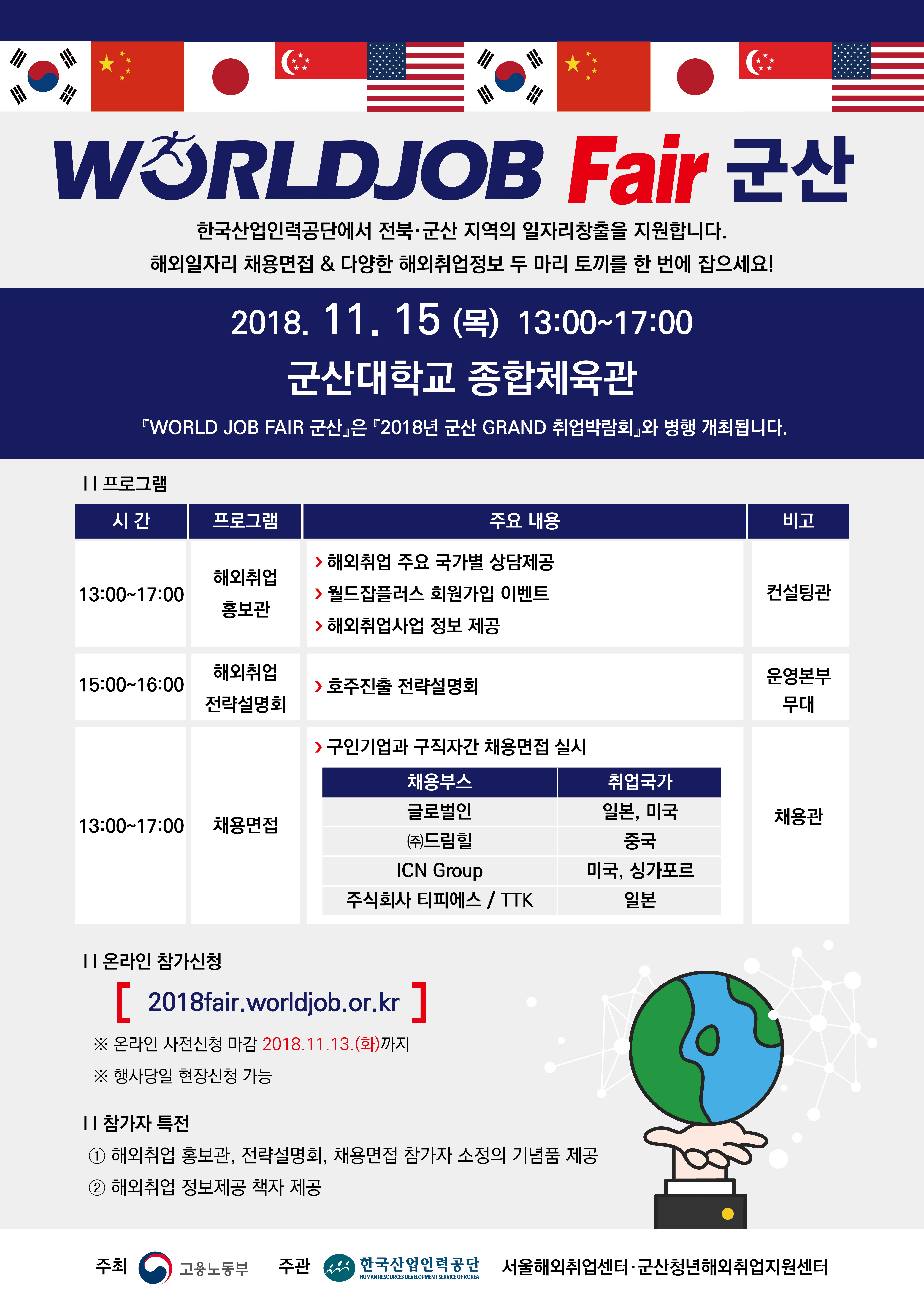 『WORLD JOB Fair 군산』 홍보 포스터