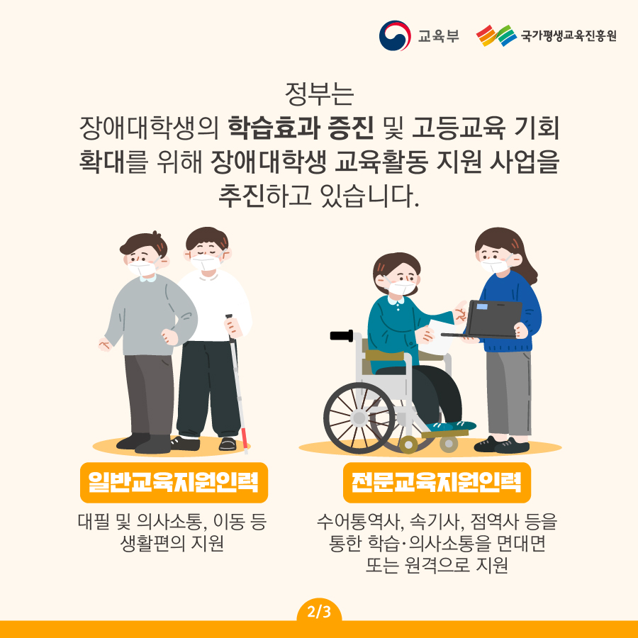 카드뉴스_2021장애대학생 교육활동 지원사업