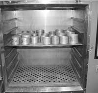 Oven drying of samples for water content measurement