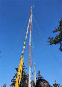 Onshore meteorological evaluation towers