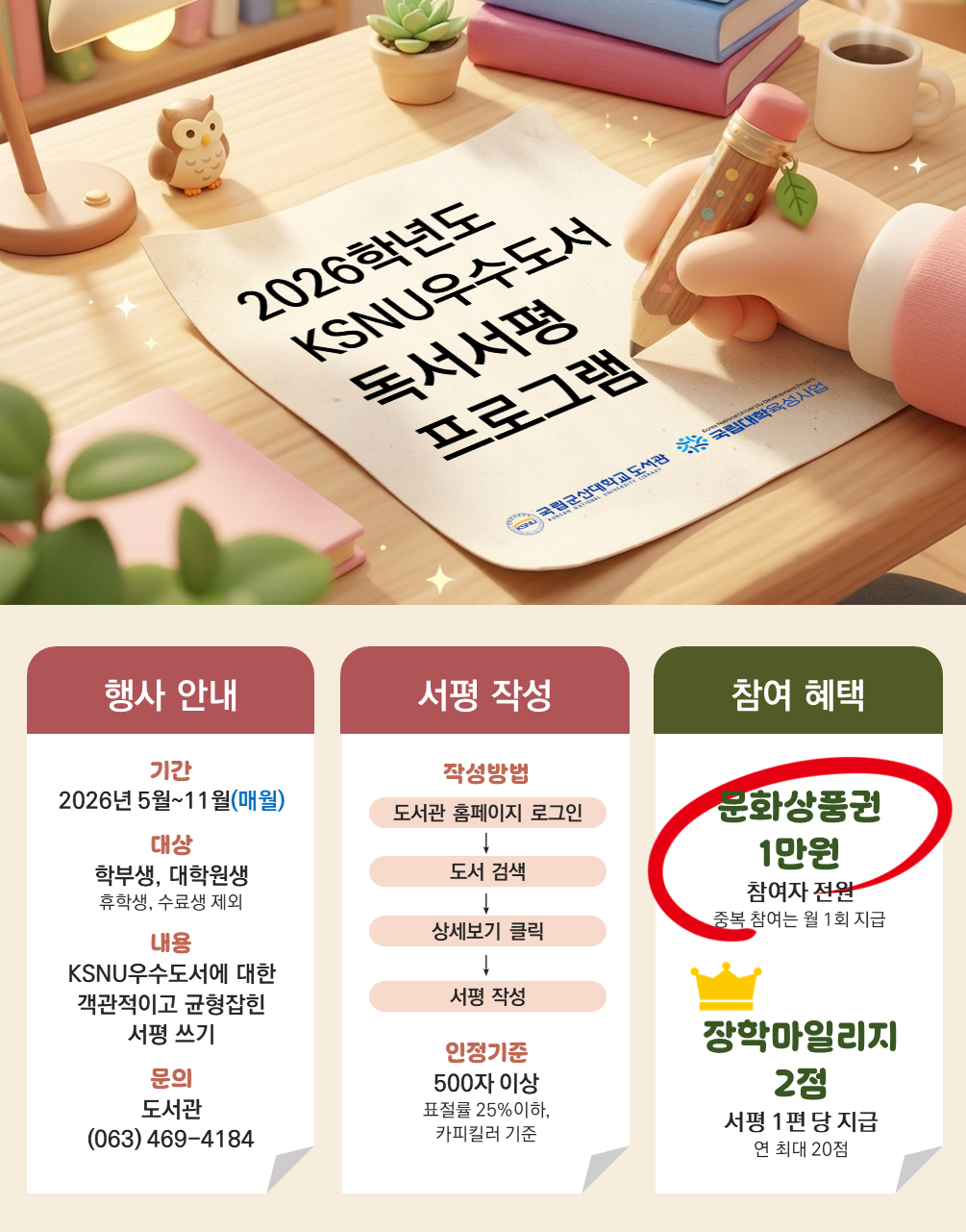 KSNU 우수도서 독서서평 프로그램