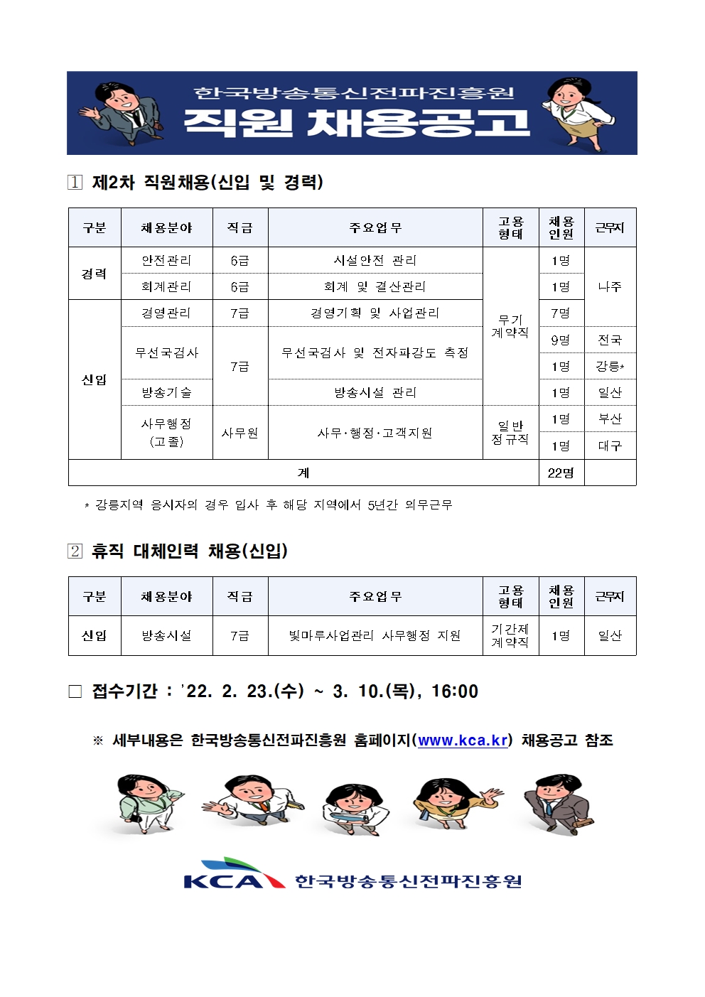 [한국방송통신전파진흥원] 채용공고 안내 이미지(1)