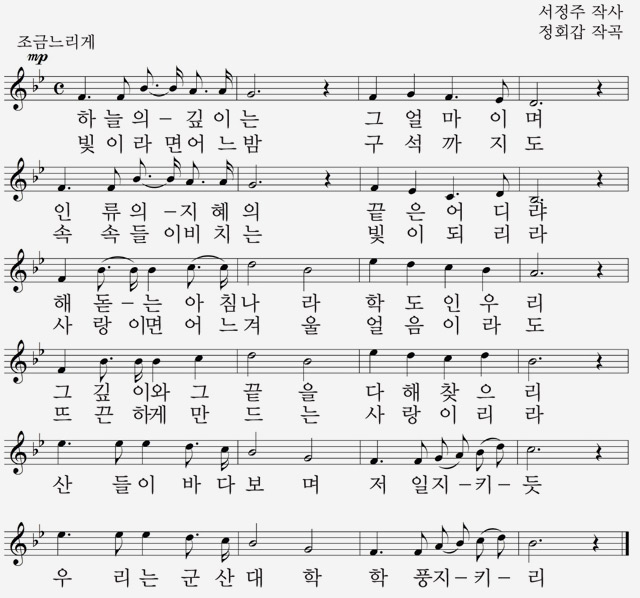 군산대학교 교가